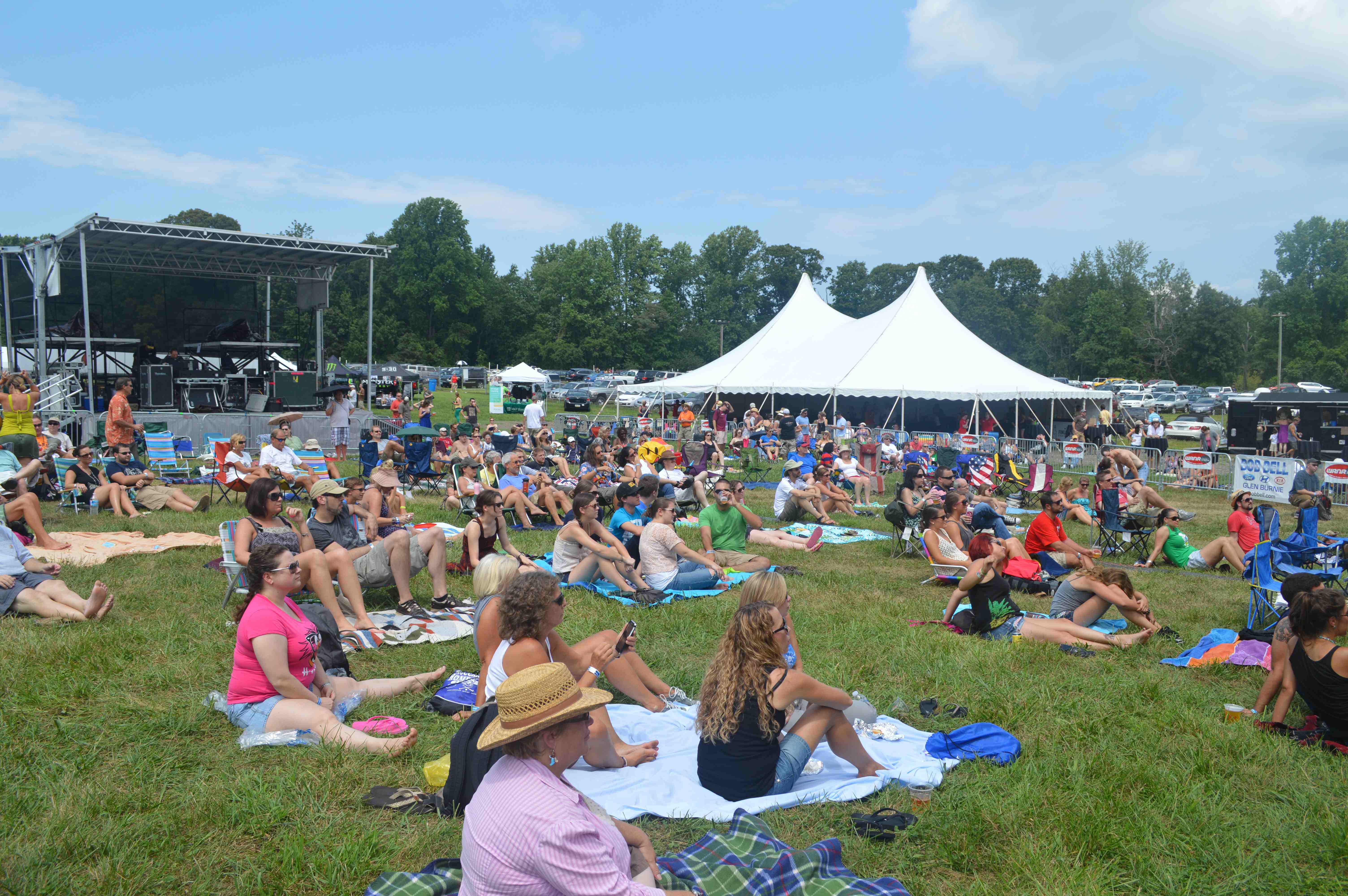 The main stage crowd