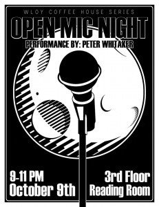 Open Mic Night with a Performance by Peter Whitaker