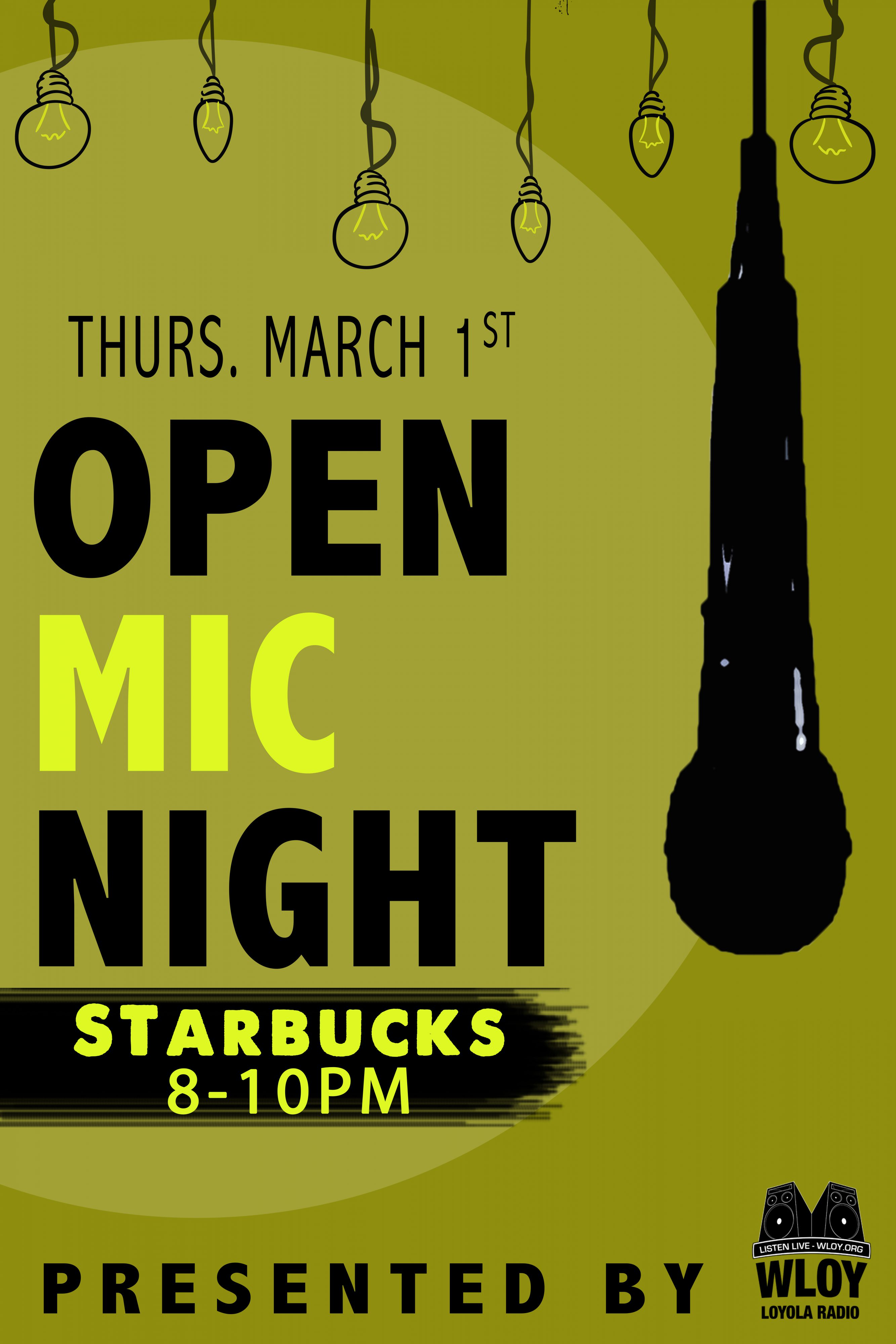 Open Mic Night 3/1