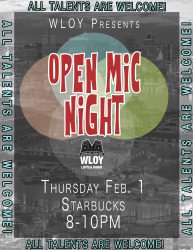 Open Mic Night Thursday 2/1