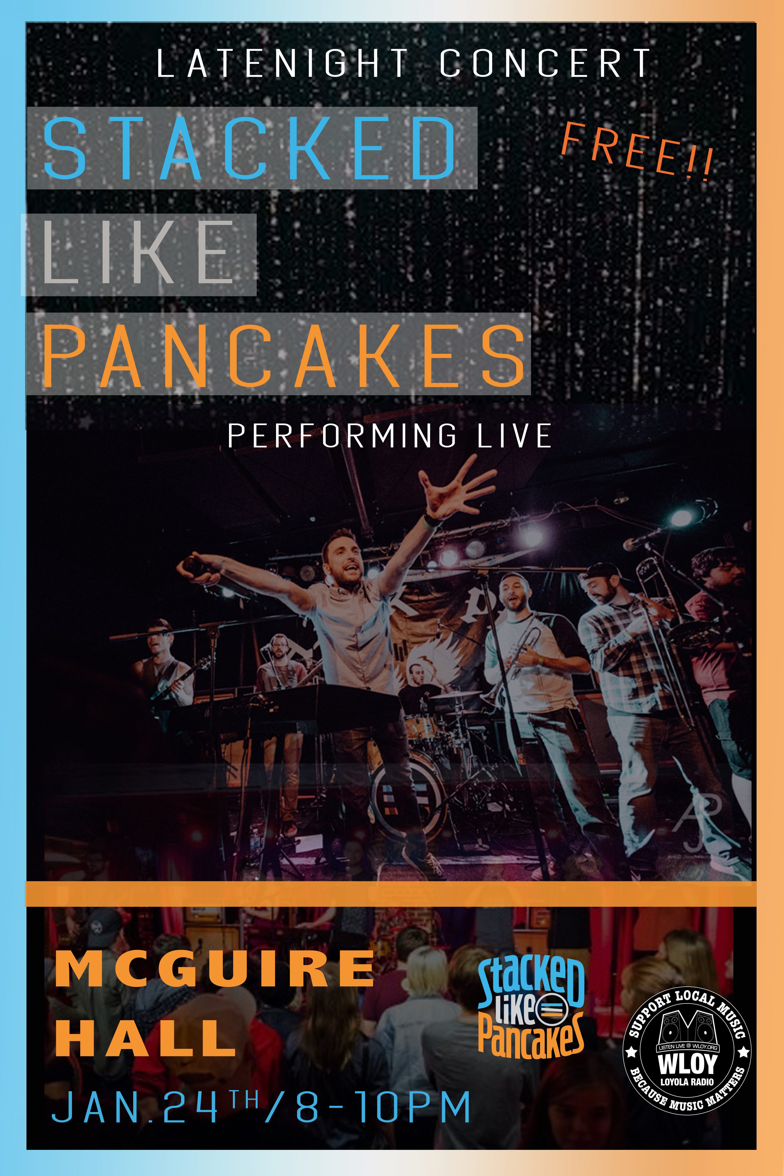 Stacked Like Pancakes Concert 1/24 McGuire Hall