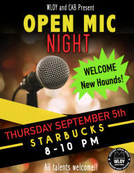 Open Mic Night – 9/5