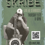 skribe poster / green / man with guitar / WLOY