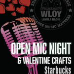 Open Mic and Making Valentine’s Crafts 2/6